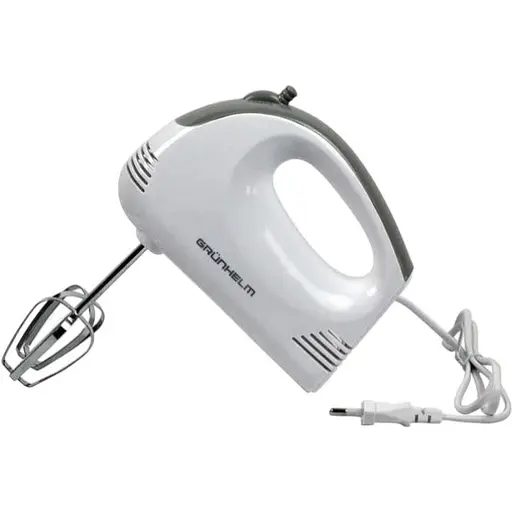 Електричний ручний міксер Grunhelm GRM610 5 режимів швидкості Білий 200 Вт - фото 1