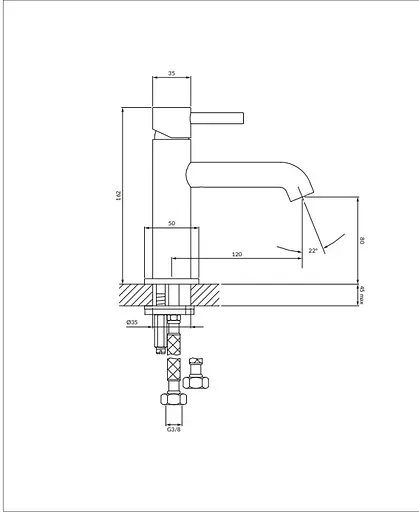 Змішувач для раковини Omnires Y мідь (Y1210NCP) - фото 4