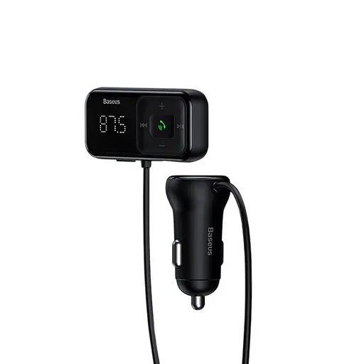 Трансмиттер модулятор адаптер авто BASEUS S-16 Wireless MP3 Car Charger T typed 2USB - фото 1