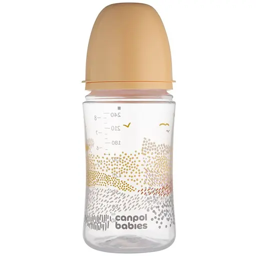 Пляшка Canpol babies Easystart Mountains антиколікова з широким отвором 240 мл бежева (35/243_bei)