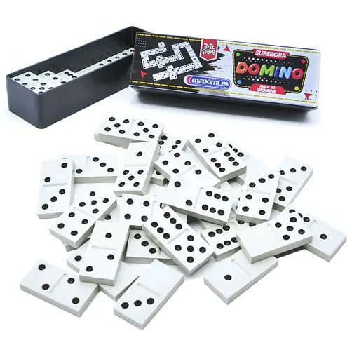 Доміно в пластиковій коробці, Максимус, 15x3x4.6 см