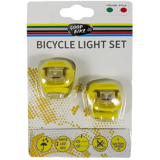 Ліхтар блимавка комплект Good Bike Silicon LED в силіконовому корпусі 2 шт. жовті (92325Yellow-IS) - фото 4