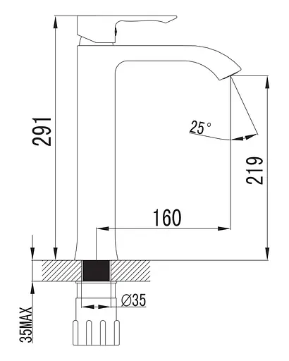 Cмеситель для раковины высокий Imprese Vyskov 05340-H Хром - фото 2