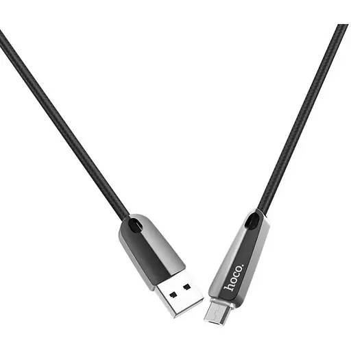 Кабель Hoco U35 Space shuttle smart power off Micro зарядный кабель L-1.2 Черный