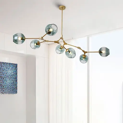 Люстра современная для гостиной 19662-7 на 7 плафонов