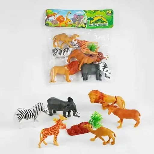 Набор игрушечных диких животных сафари - фото 1