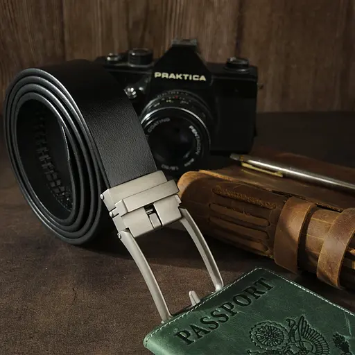 Ремінь шкіряний Vintage чоловічий 115х2,9 см acs0014795 - фото 5