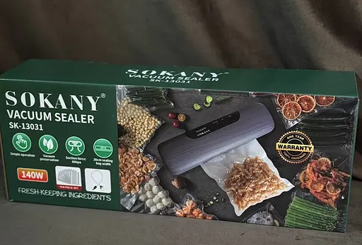 Вакуумный упаковщик Sokany SK-13031 вакууматор 140Вт для длительного хранения продуктов - фото 9