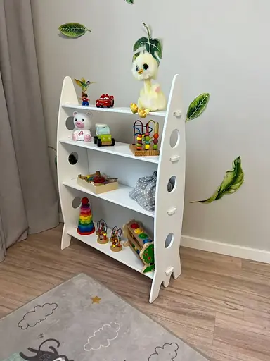 Дитяча полиця для іграшок 7001 Ракета (Біла) - фото 4