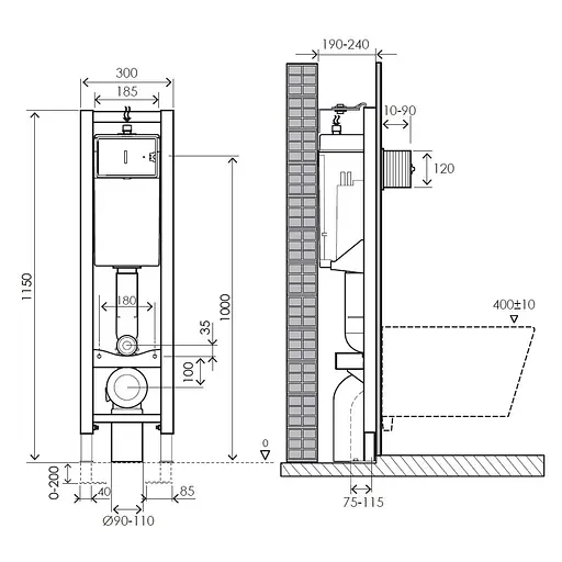Інсталяція для унітазу узкая Imprese 3 в 1 i8130 - фото 2