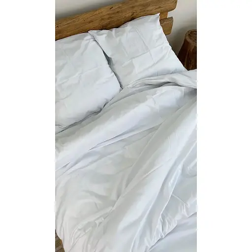 Комплект постельного белья Евро #Snow white белоснежный - фото 7