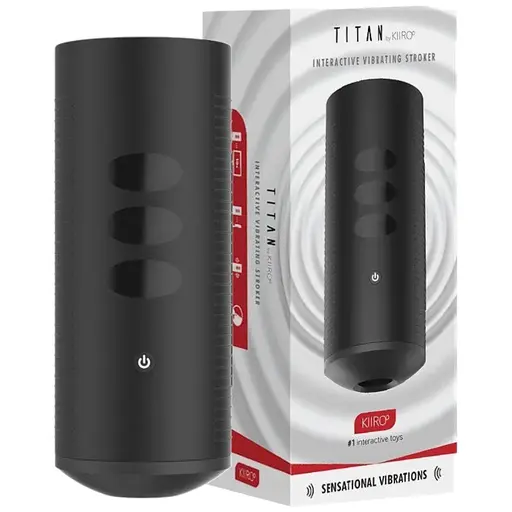 Мастурбатор Kiiroo Titan інтерактивний, 9 вібромоторів, теледильдоніка