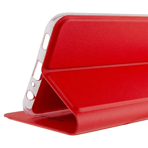 Чехол-книжка Getman кожаный Elegant PU для Xiaomi Redmi 12C Красный - фото 3