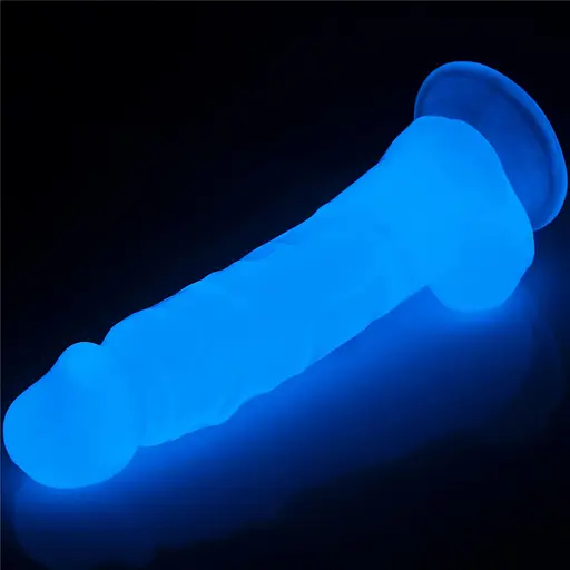 Светящийся фаллоимитатор в темноте Lumino Play 8.5" 21.5 см синий - фото 10