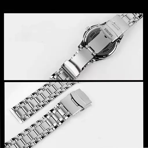 Чоловічий наручний годинник Skmei 9069 Сріблястий з синім - фото 5