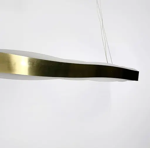 Дизайнерська видовжена люстра у латунному каркасі 100 см | Арт. J220-1000 L GD | Line F - фото 5