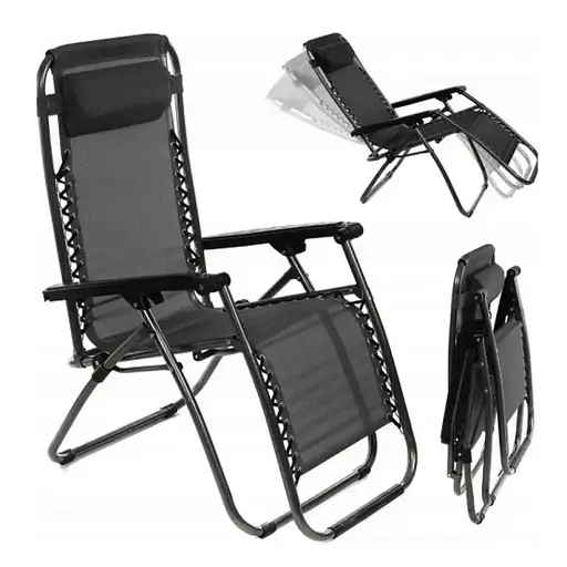 Шезлонг Garden Line Relax до 130 кг Black - фото 3