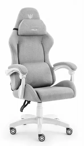 Компьютерное кресло Hell’s HC-1014 Grey-White ткань - фото 2
