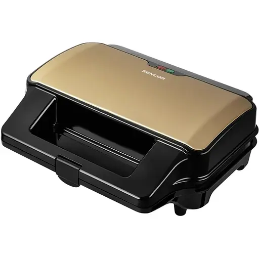 Мультимейкер Sencor 900 Вт комплект 4 пластини алюміній нержав.сталь пластик чорний-шампань