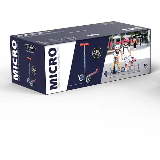 Самокат Micro Mini Deluxe Foldable LED Синій (MMD196) - фото 7