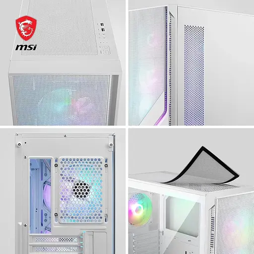 Корпус MSI MAG Forge 320R White AirFlow без БЖ (MAG FORGE 320R WHITE AIRFLOW) Без БП - фото 6