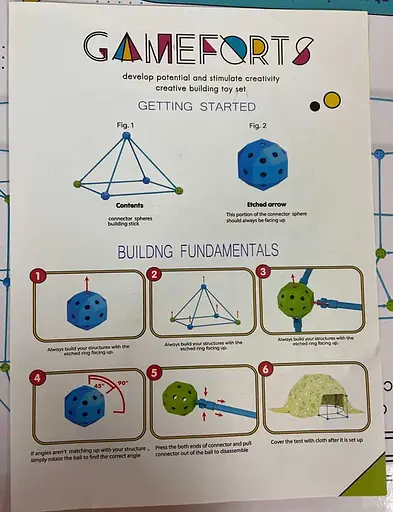 Детский игровой 3D конструктор Палатка Халабуда Game Forts (85 деталей) - фото 8