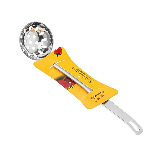 Ополоник-друшляк з нержавіючої сталі для легкого вилучення солінь та консервованих продуктів, Kitchen Master 87301 - фото 2