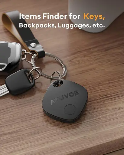 Локатор ATUVOS Keys Finder 2 Pack, Bluetooth Luggage Tracker Працює з Apple Find My (тільки iOS), Item Locator GPS Tracker - фото 7