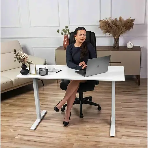 Компьютерный стол с регулируемой высотой Di Volio Amone белый - фото 5