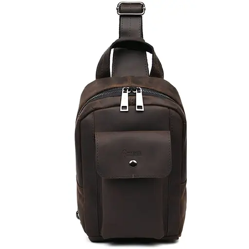 Рюкзак слинг кожаный с передним карманом для телефона TARWA 29х17х8 см sum0028233 - фото 1