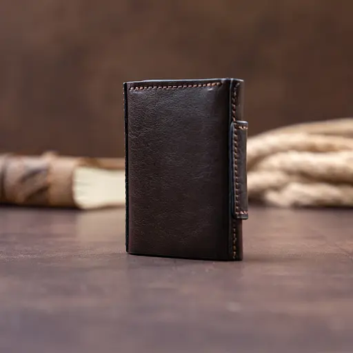 Мужской кожаный кошелек Grande Pelle 7.5х10х2.5 см acs0015039 - фото 8