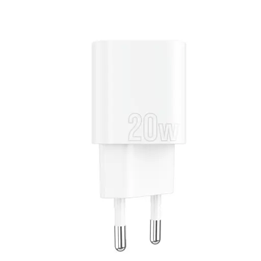 Зарядное устройство адаптер Proove Silicone Power Plus 20W (Type-C+USB) белое - фото 4