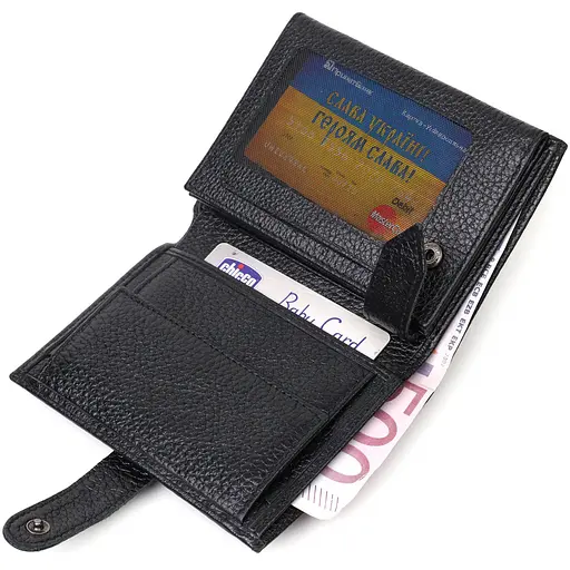 Кожаный мужской кошелек Bond 9.7х12.7х2 см acs0026929 - фото 4