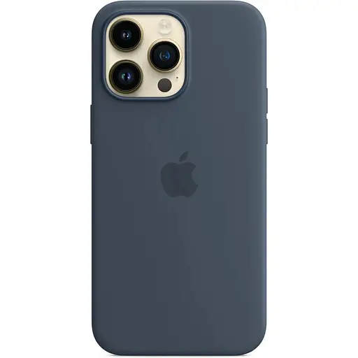 Оригинальный силиконовый чехол Apple Silicone Case MagSafe для iPhone 14 Pro Max (6.7") Storm Blue (MPTQ3ZE/A) - фото 2