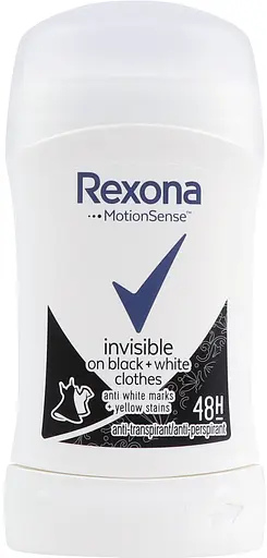 Антиперспірант Rexona Invisible On black+white стік 40 мл - фото 3