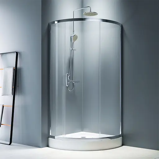Душевая кабина Am.Pm Like 90x90 см стекло прозрачное без поддона хром матовый W83UG-315-090MT, Универсальная, прозрачная, хром матовый - фото 2