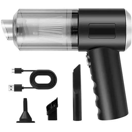 Бездротовий акумуляторний пилосос Vacuum Cleaner AS-228 ручний 3 в 1 пилосос для автомобіля та будинку потужність 120 Вт Чорний - фото 1