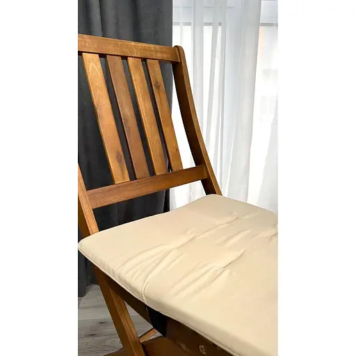 Водоотталкивающая подушка на стул Бежевый однотонный (2 шт.) - фото 5