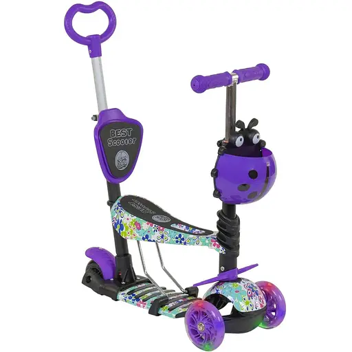 Дитячий самокат 5 в 1 Best Scooter 68995 фіолетовий