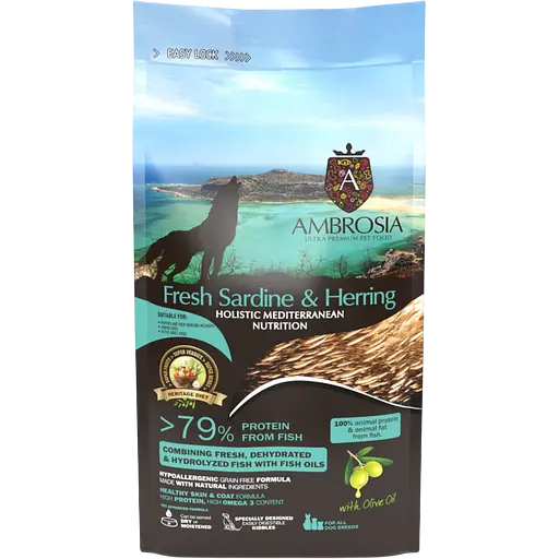 Набор сухого дегустационного корма для собак Ambrosia Mediterranean 600 г (6 шт. х 100 г) - фото 2