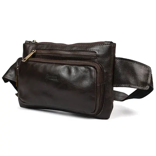 Шкіряна чоловіча сумка на пояс TARWA 26х16х3 см nsa0001302 - фото 1
