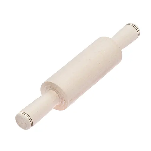 Качалка дерев'яна з фігурними ручками 26 см Ø 4.5 см, Woodly 86782 - фото 1