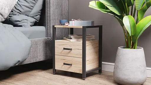 Тумба універсальна Ferrum-decor Вів'єн 2/2 50x41x40 чорний ДСП Дуб Сан-Марино 16мм (FRD-104157) - фото 5