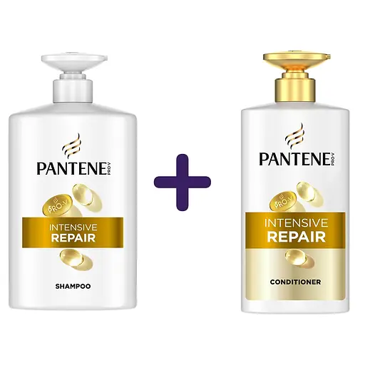 Набір: шампунь для волосся Pantene Pro-V Інтенсивне відновлення 1 л + бальзам-ополіскувач Pantene Pro-V Repair & Protect Інтенсивне відновлення 800 мл