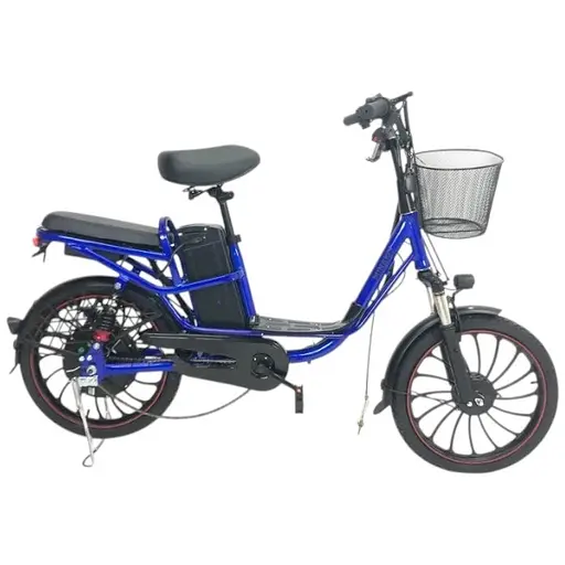 Электровелосипед Minako V4 PRO двухместный 800W/60V/24Ah с задним амортизатором синий