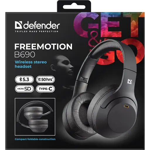 Гарнитура Defender FreeMotion B690 Bluetooth+35мм Black - фото 7