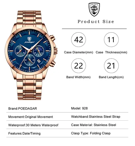 Годинник Poedagar West RoseSteel - фото 7