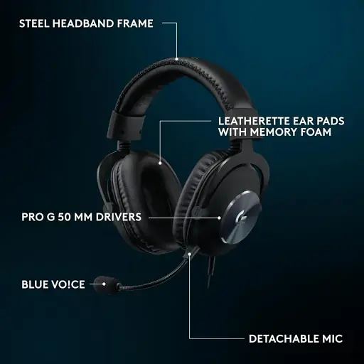 Наушники с микрофоном Logitech G Pro X SE Black (981-001470) - фото 3