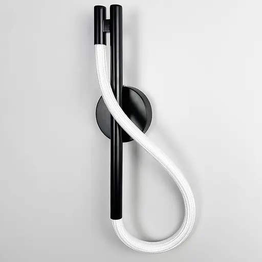 Бра чорне із обплетеним неоном 40 см Арт. W 203/400 BK Line F - фото 5