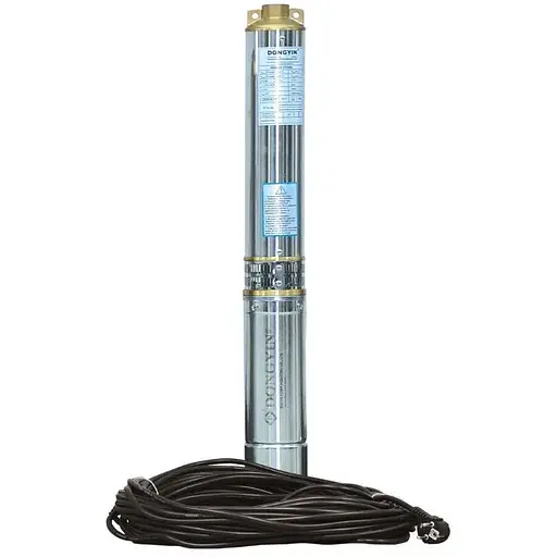 Насос центробежный скважинный DONGYIN 1.1кВт H 65(43)м Q 140(100)л/мин Ø102мм (кабель 35м) 777494 - фото 1